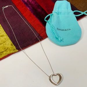 Tiffany & Co Open Heart floating necklace 16.5”